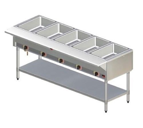 APW Wyott ST-5S Champion Hot Well Steam Table 5 well exposed element...
