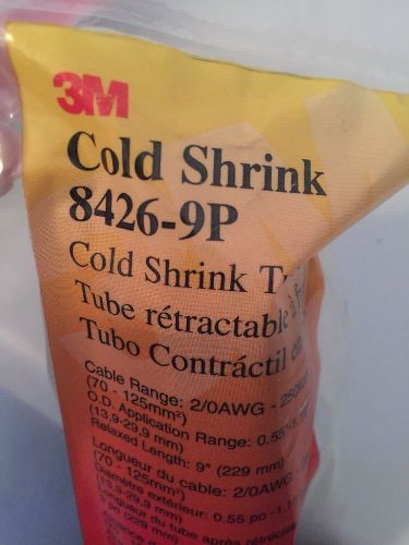 3M 8426-9 Cold Shrink, 2/0 AWG to 250 MCM, 9&#034;, Black - NEW
