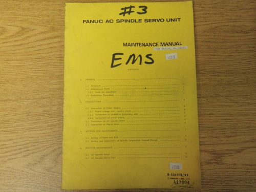 Fanuc ac spindle servo unit maintenance manual_b-53425e/05_b53425e05 for sale