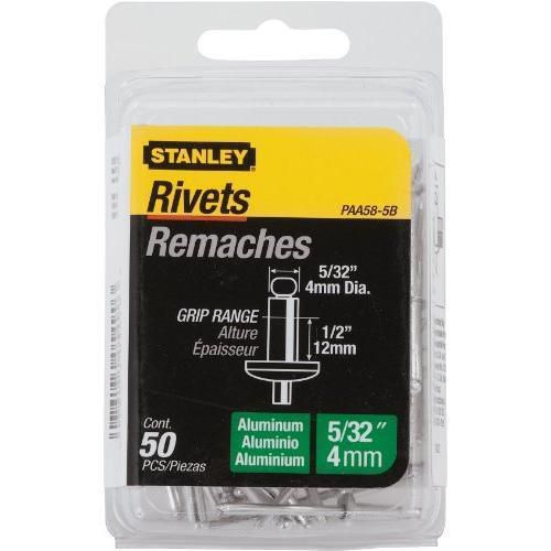 Stanley paa58-5b aluminum rivets, 5/32 inch x 1/2 inch, pack of 50 new for sale