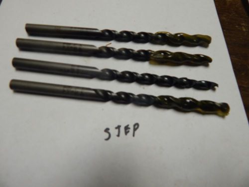W &amp; B .263 &#034; x .323&#034; Step Twist Drill Bits lot of 4 Pcs