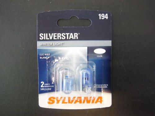 SYLVANIA 194 SilverStar High Performance Miniature Bulb, (Pack of 2)