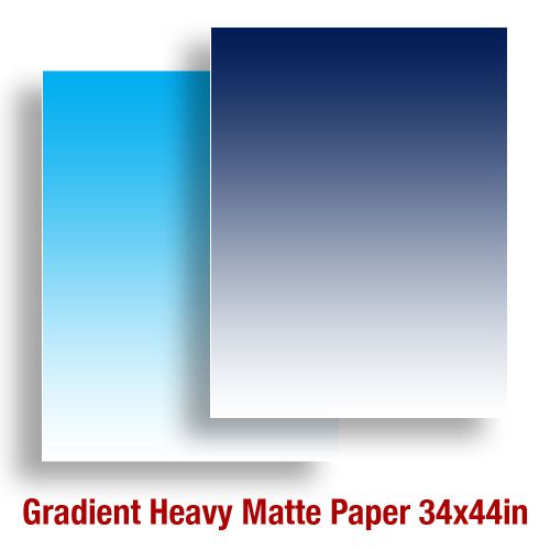 2 sheets Cyan &amp; Navy Blue 34x44in Background Backdrop Gradient Matte Heavy Paper