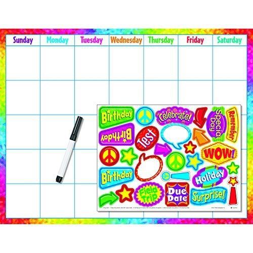 Trend Enterprises Colorful Brush Strokes CalendarWipe-Off? Kit