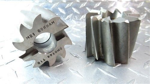 PAIR OF HSS SHELL MILLING CUTTERS W\1&#034;BORES GORHAM
