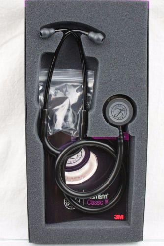 3M Littmann Classic III Stethoscope, Black Tube Black Finish, 27&#034; #5803 WC2