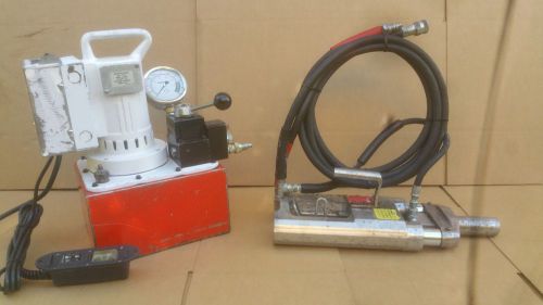 Spx powerteam pe550 hydraulic pump 10,000 psi/ 700 bar w/ post-tension jack for sale