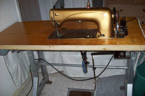 Industrial sewing machine union special heavy duty with table, model #61400 a for sale