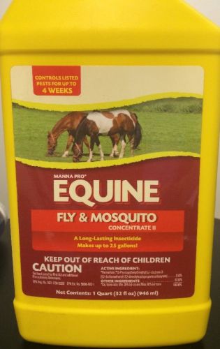 Manna Pro Equine Fly and Mosquito Spray 1 Quart Concentrate Makes 2 1/2 Gallons