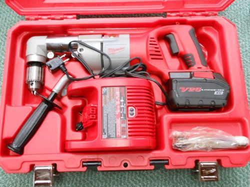 New milwaukee 0721-21 m28 28-volt lithium-ion 1/2 in. cordless right angle drill for sale