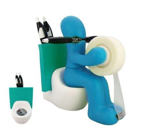 ARAD The Butt Office Supply Station Desk Accessory Holder (BLUE)