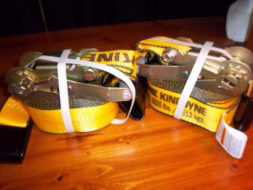 Set of 2  kinedyne ratchet straps 2&#034; x 30&#039; cargo tie down 3335 lbs for sale