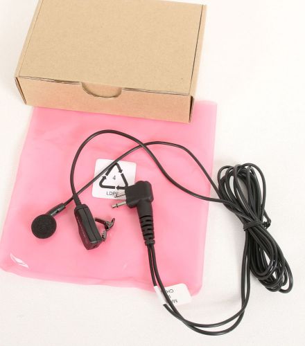 New motorola hmn9036a 2-wire earbud gp300 black w mic, ptt &amp; clip for sale