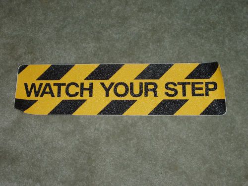 OSHA ANSI PLANT FACTORY Walk On Floor Sign WATCH YOUR STEP 23 1/2&#034; W x 6&#034; H