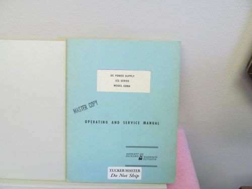AGILENT HP 6388A POWER SUPPLY  OPERATING/SERVICE MANUAL,SCHEMATICS, PARTS LIST