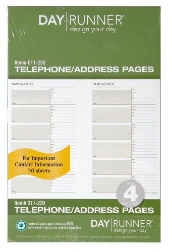 Day Runner Undated Planner Telephone and Address Refill, 5.5 x 8.5 Inches