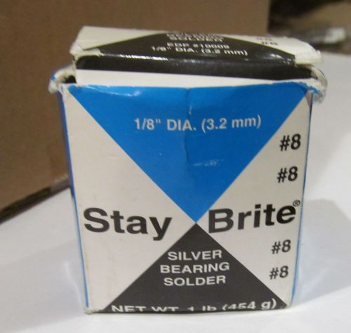 1 lb stay brite #8 silver bearing solder 1/8&#034; dia sb861 for sale