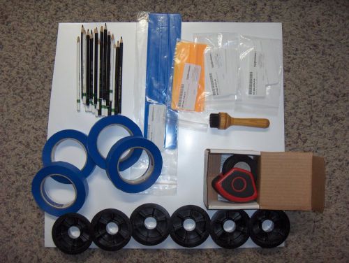 Sign making supplies, squeegees, stabilo pencils,etc