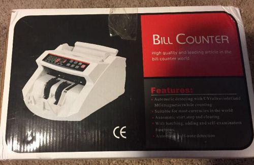 Money Bill Counter Counting Machine Counterfeit Detector UV Cash Free Shipping