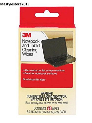 3M Notebook Screen Cleaning Wipes, 3.9 x 6.9 Inches (CL630) FREE SHIPPING