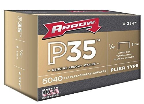 Arrow fastener 354 genuine p35 1/4-inch staples, 5040-pack for sale