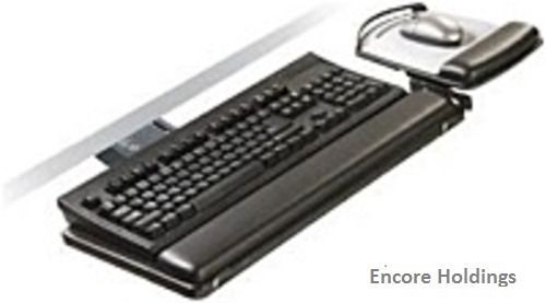 3m akt180le adjustable keyboard tray - black for sale