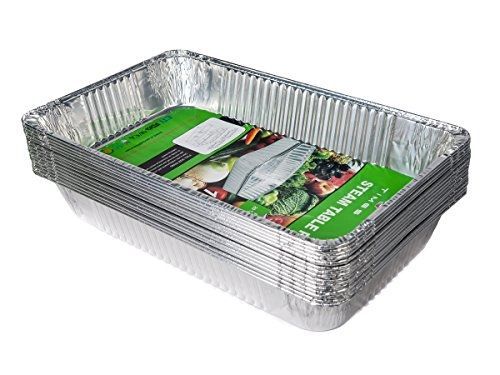 DCS Deals Aluminum Full Size Deep Pan ,15 Packs  Aluminum Oblong Foil Deep Pan