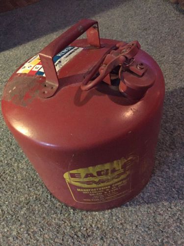 EAGLE Type I Flame Retardant Galvanized Steel Red Safety Can 12.5in ODx13.5&#034;