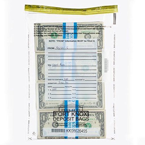 BankSupplies Clear Deposit Bags - 9 x 12 - Case of 500 Bags