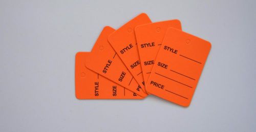 1000 Orange Merchandise Price Jewelry Garment Store Paper Small Tags 4.5x2.5cm