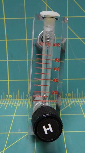 0-90 SCFH Air Rotameter Flow Meter, 100 PSIG / 160 Deg. F Max
