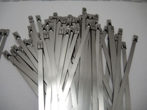 25 pack stainless steel cable ties exhaust header wrap fasteners 6&#034; 152mm for sale