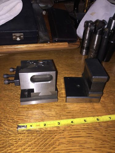 MACHINIST MADE PRECISION GROUND FIXTURE V BLOCK &amp; ANGLE IRON WITH LIGHTS 3X3X3&#034;
