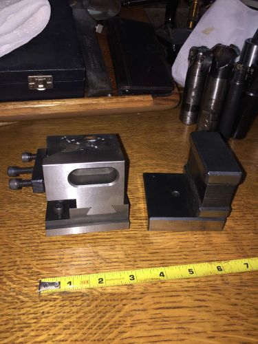 MACHINIST MADE PRECISION GROUND FIXTURE V BLOCK &amp; ANGLE IRON WITH LIGHTS 3X3X3&#034;