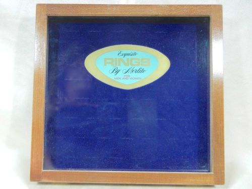 Original Exquisite Rings by Merlite Display Case Holds 36 - Wood &amp; Acrylic