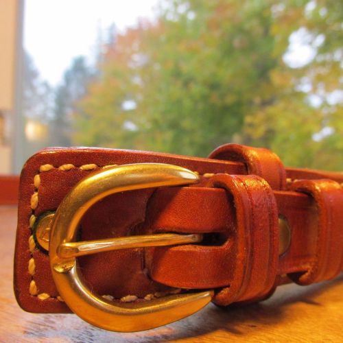 Galco SB6-34 Men&#039;s Tan 1.75&#034; Fancy Stitched Lined Prem Saddle Leather Belt - 34&#034;