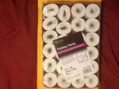 Thermal Receipt Paper Rolls, 2-1/4in X 85 24Pack NCR 997964
