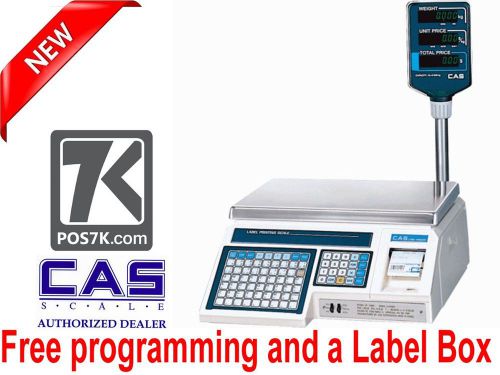Cas lp-1000np label printing scale,market, deli, food scale &amp; labels lp1000 for sale