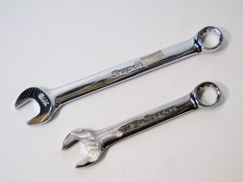 2 PC SNAP ON 7/16&#034; COMBINATION WRENCH SET P/N OEX140 &amp; OXI14B (UNUSED)