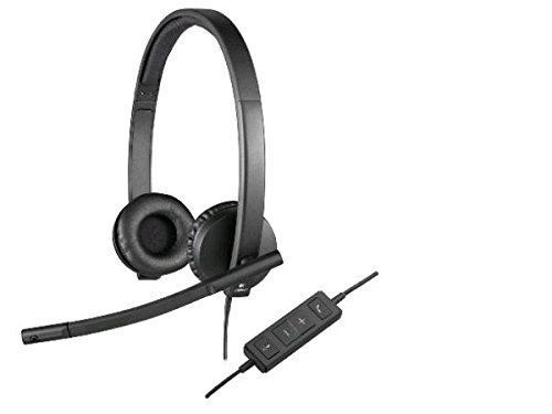 Logitech usb h570e corded double-ear headset 981-000574 for sale