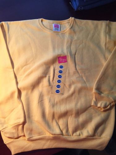 Hanes her way bright yellow blank sweatshirt youth size xlarge 14/16 for sale