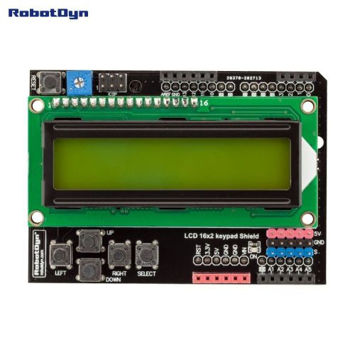 Lcd keypad shield, 1602 display, for arduino lcd shield green screen for sale