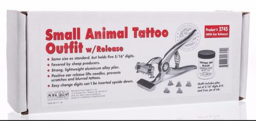 Small Animal Tattoo Outfit, 5/16&#034; Digits With Ear Release