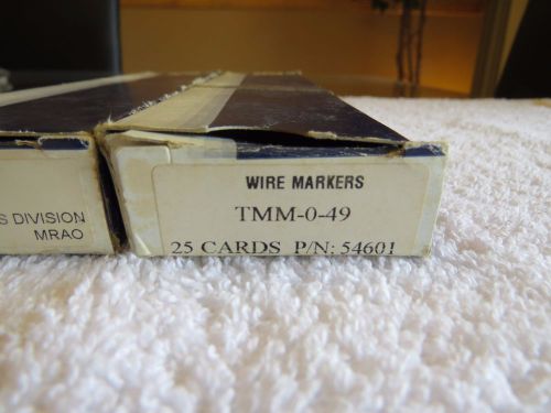 BRADY TMM-0-49 WIRE MARKER PACKAGE - 25 CARDS #54601