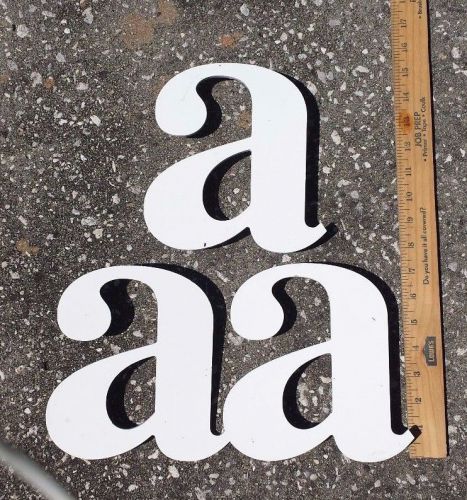 Solid Aluminum Metal Sign Letter Lowercase &#034;a&#034; Architectural Salvage Decor Craft