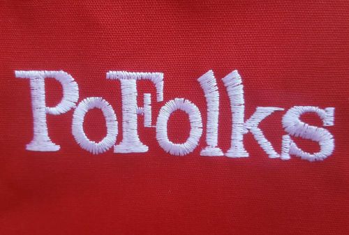 NEW Red Po Folks Restuarant Waiter Waitress 3 Pocket Waist Aprons Prop Skits