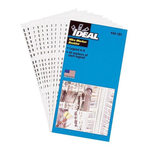 Ideal 44-103 wire marker booklets, legend: 1-45 (10 each) for sale