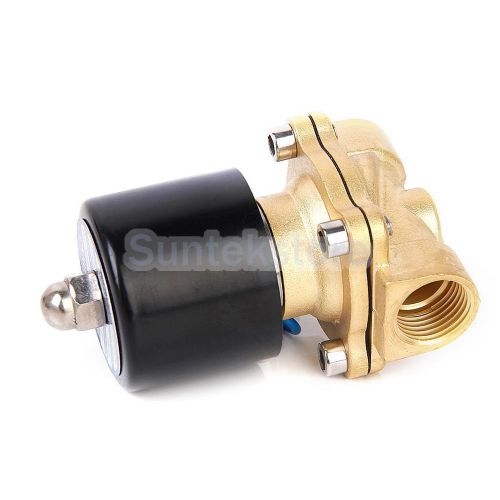 Brass 24v dc 1/2&#034; electric solenoid valve n/c for water air gas diesel 2-way for sale