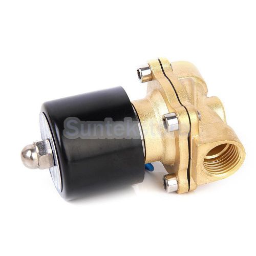 Brass 24V DC 1/2&#034; Electric Solenoid Valve N/C for Water Air Gas Diesel 2-Way