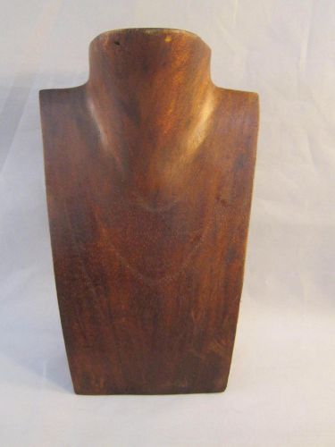 Brown V Neck Wooden Necklace Display, 6 Inch